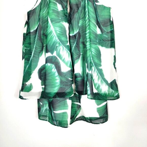 Anthropolgie Judith March Halter Tropical Palm Spring Summer Romper SZ Small - Picture 9 of 11